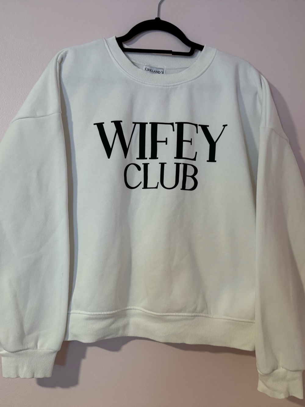 Kirkland’s White 'Wifey Club' Bridal Crewneck Sweatshirt